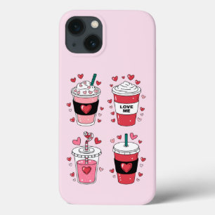 Valentines Day Latte Coffee Lover iPhone 13 Case