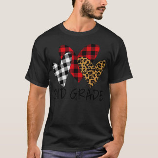 valentines day leopard 2nd grade teacher Buffalo P T-Shirt