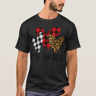 valentines day leopard 4th grade teacher Buffalo P T-Shirt