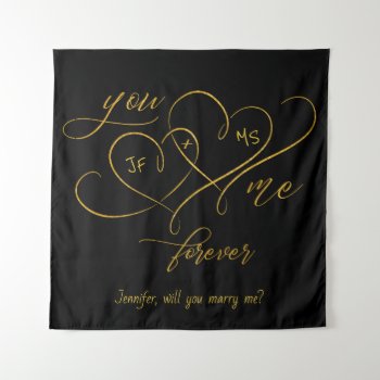 Valentine's Day Linked Hearts Proposal Tapestry by decor_de_vous at Zazzle