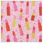 Valentine&#39;s Day Lipsticks on pink Fabric