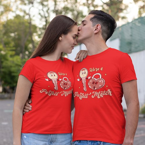 Valentines Day Lock and Key Funny Graphic T_Shirt