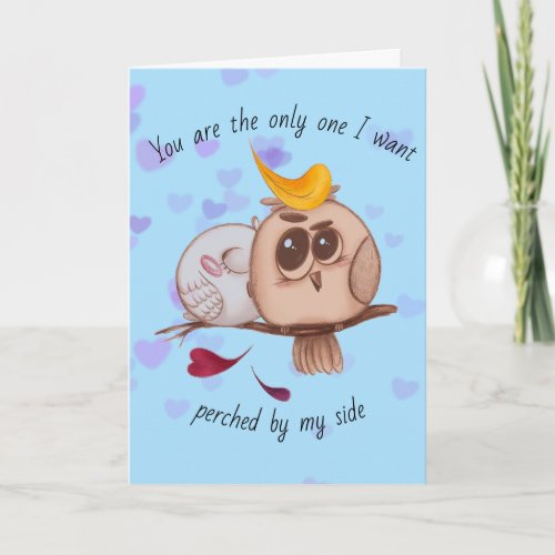 Valentines Day Love Birds and Hearts Card