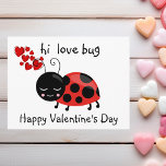 Valentine's Day Love Bug Child's Cute Postcard<br><div class="desc">This design was created though digital art. It may be personalized in the area provided or customizing by choosing the click to customize further option and changing the name, initials or words. You may also change the text color and style or delete the text for an image only design. Contact...</div>