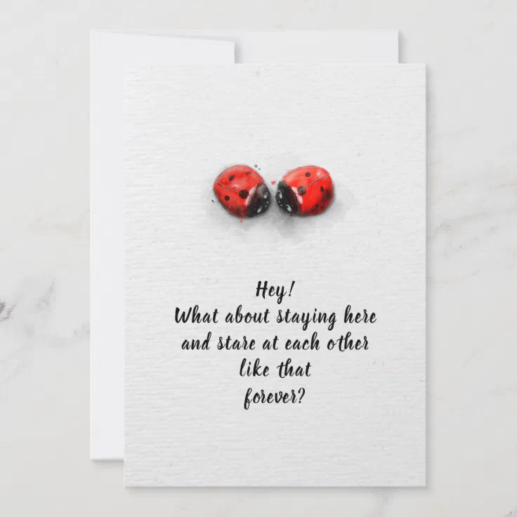 Valentine's day love bugs thank you card | Zazzle