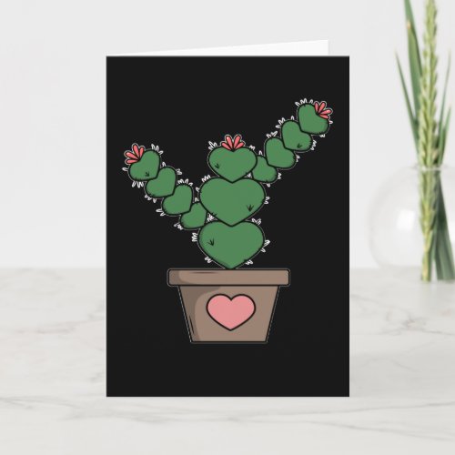 Valentines day love Cactus Card