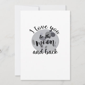 Valentines Day Love Couple I Love You To The Moon  Holiday Card