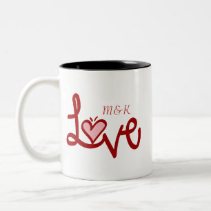 Valentines day love couple names initial Mug