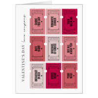 Valentine's Day Love Coupons BIG Card