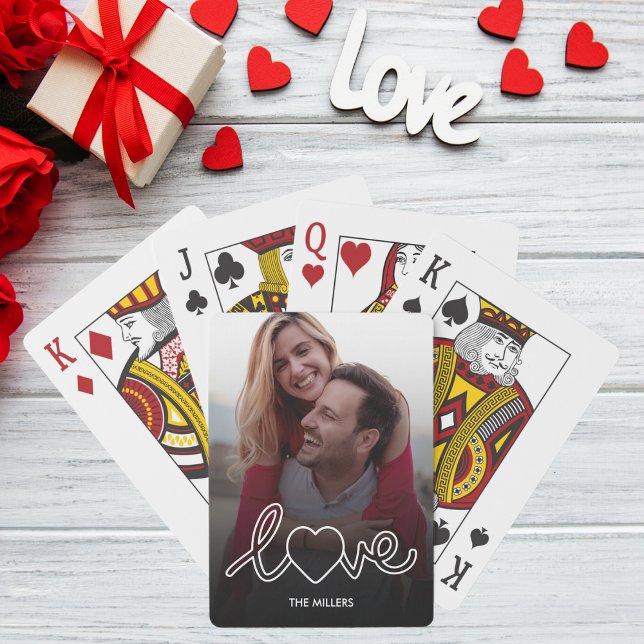 Valentine's Day LOVE Custom Photo and Name Poker Cards (Creator Uploaded)