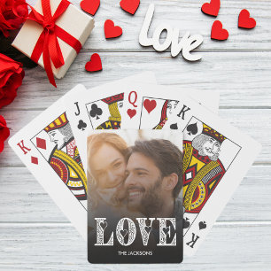 Valentine's Day LOVE Custom Photo and Name Poker Cards