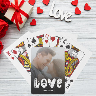 Valentine's Day LOVE Custom Photo and Name Poker Cards