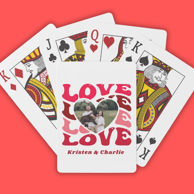 Valentine's Day Love Custom Photo & Couple Names Poker Cards (Valentine's Day Love Custom Photo & Couple Names Poker Cards
)