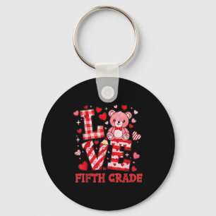 Valentine's Day Love Fifth Grade Teacher Keychain