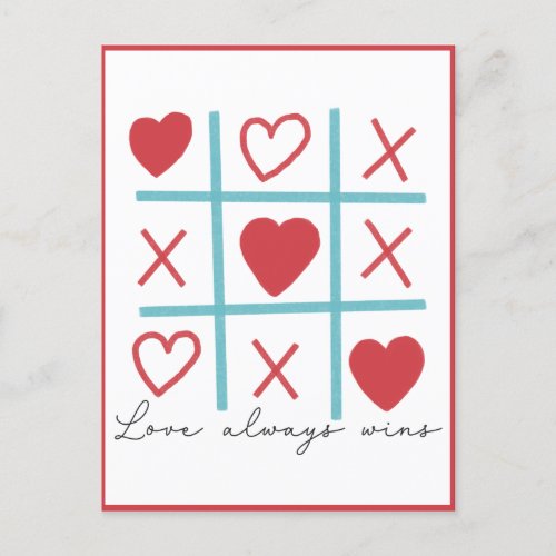 Valentines Day Love Game Heart For Girlfriend Postcard