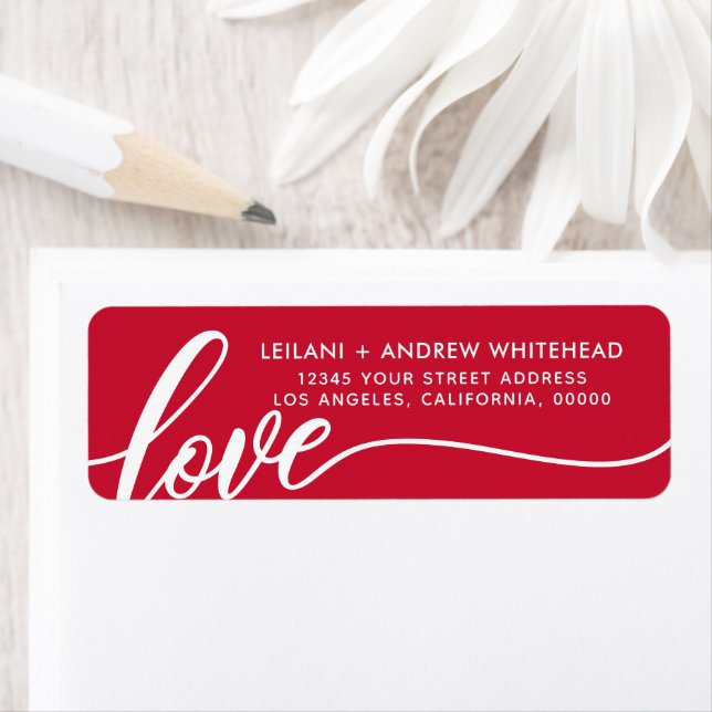 Valentine's Day Love Hand-Lettered Label (Insitu)