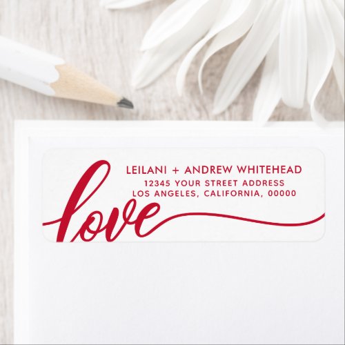 Valentines Day Love Hand_Lettered White Red Label