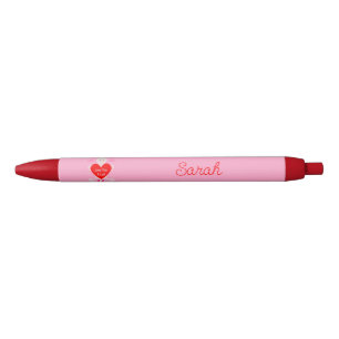 Valentines Day Love Heart Axolotl Custom Name Pen