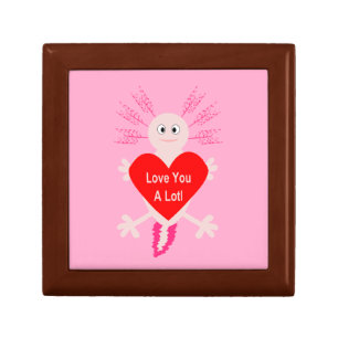Valentines Day Love Heart Axolotl Gift Box
