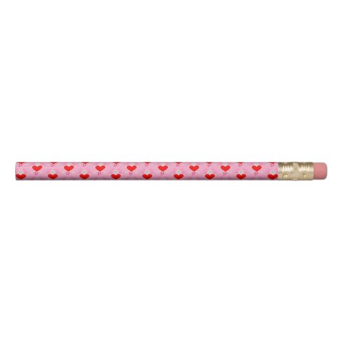 Valentines Day Love Heart Axolotl Patterned Pencil