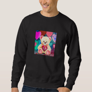 Valentine's Day Love Heart Bear Teddy Girlfriend F Sweatshirt