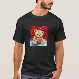 Valentine's Day Love Heart Bear Teddy Girlfriend F T-Shirt