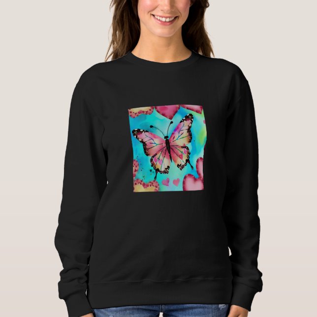 Valentine's Day Love Heart Butterfly Girlfriend Fi Sweatshirt (Front)