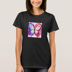 Valentine's Day Love Heart Butterfly Girlfriend Fi T-Shirt