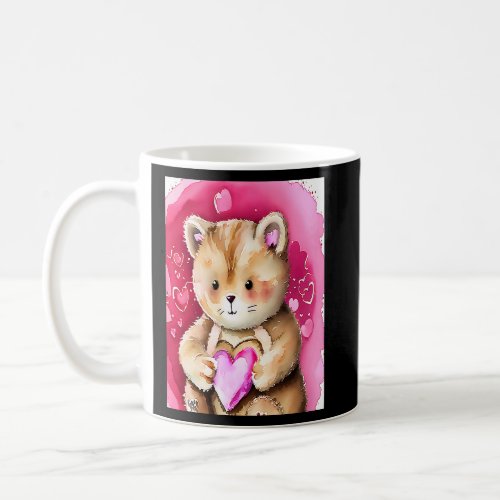 Valentines Day Love Heart Cat Teddy Girlfriend Fi Coffee Mug