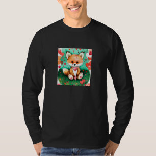 Valentine's Day Love Heart Fox Teddy Girlfriend Fi T-Shirt
