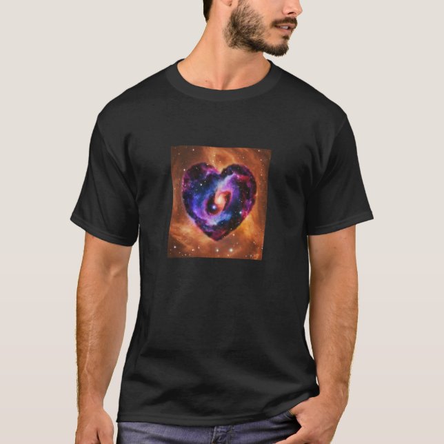 Valentine's Day Love Heart Galaxy Girlfriend Fianc T-Shirt (Front)