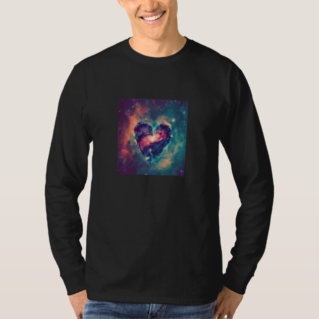 Valentine's Day Love Heart Galaxy Girlfriend Fianc T-Shirt (Front)