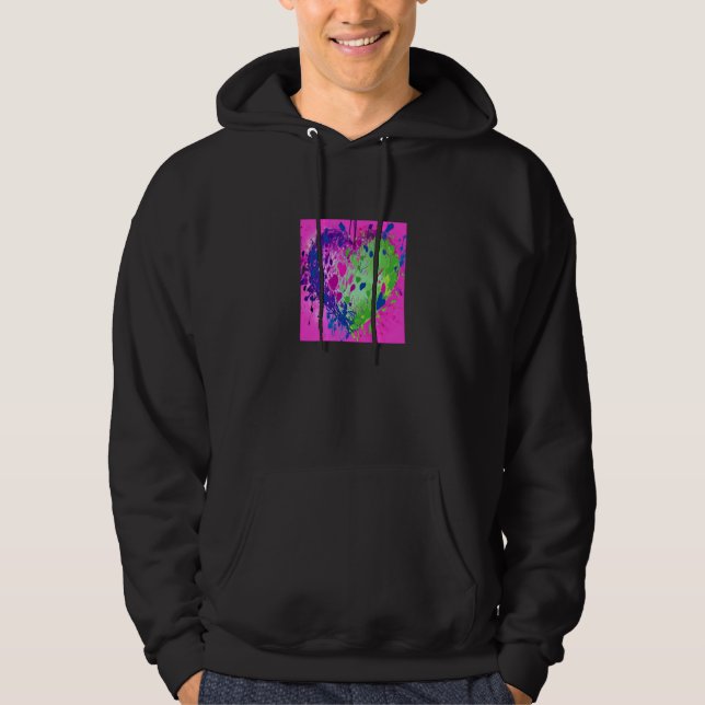 Valentine's Day Love Heart Girlfriend Fiancée Wife Hoodie (Front)