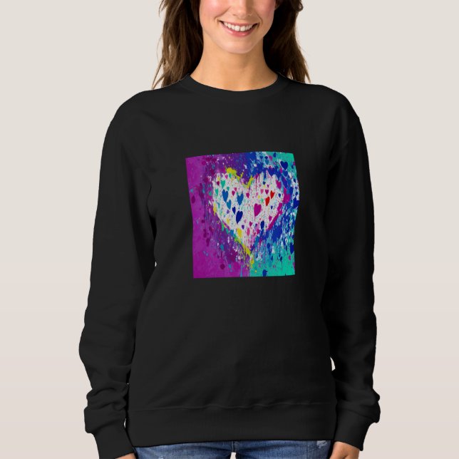 Valentine's Day Love Heart Girlfriend Fiancée Wife Sweatshirt (Front)