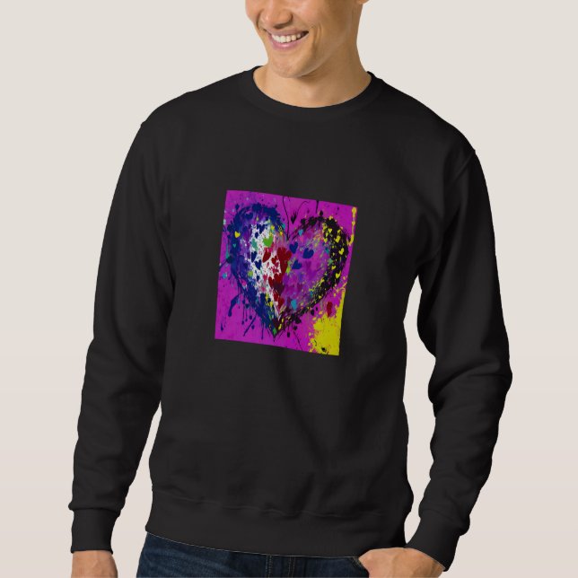 Valentine's Day Love Heart Girlfriend Fiancée Wife Sweatshirt (Front)