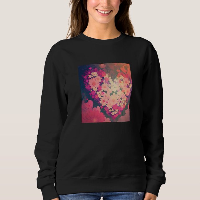 Valentine's Day Love Heart Girlfriend Fiancée Wife Sweatshirt (Front)