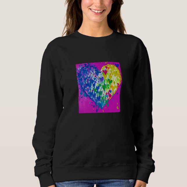 Valentine's Day Love Heart Girlfriend Fiancée Wife Sweatshirt (Front)