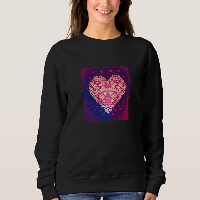 Valentine's Day Love Heart Girlfriend Fiancée Wife Sweatshirt (Front)