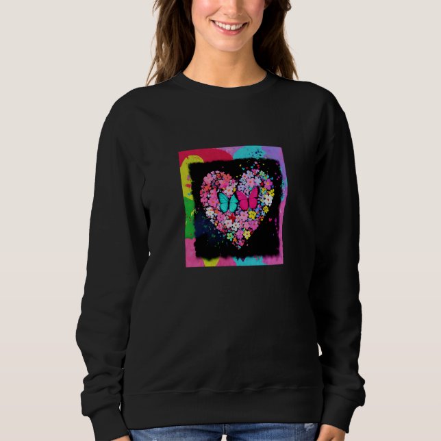 Valentine's Day Love Heart Girlfriend Fiancée Wife Sweatshirt (Front)