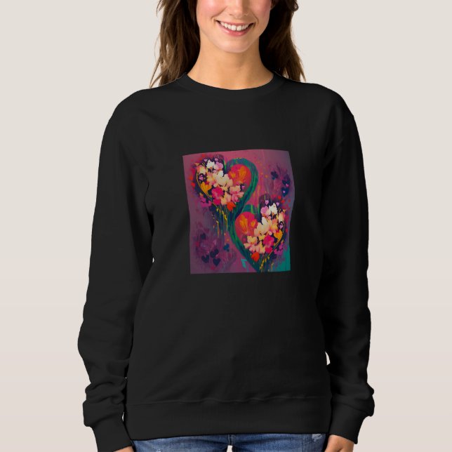 Valentine's Day Love Heart Girlfriend Fiancée Wife Sweatshirt (Front)