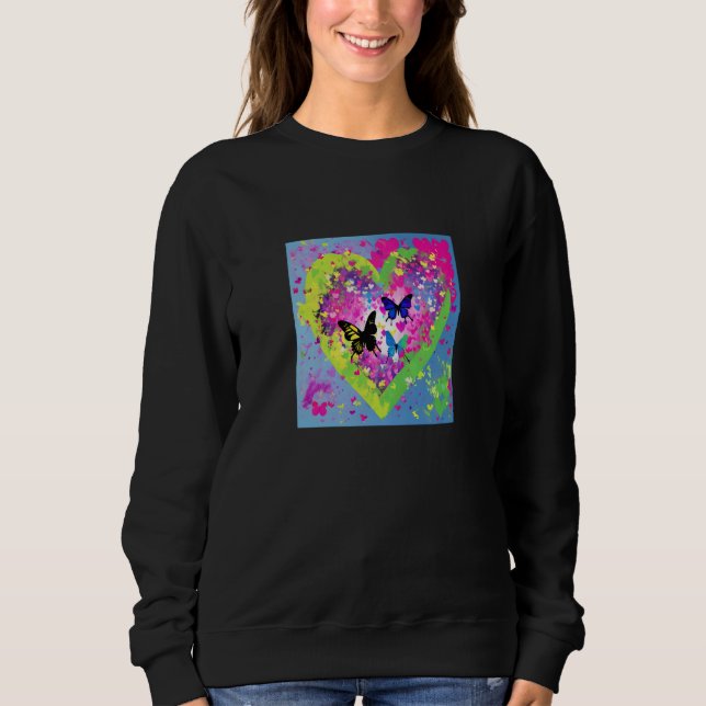 Valentine's Day Love Heart Girlfriend Fiancée Wife Sweatshirt (Front)