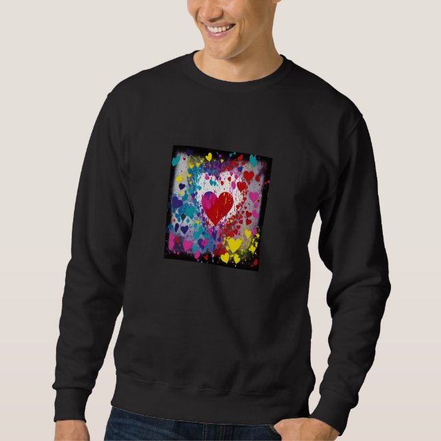 Valentine's Day Love Heart Girlfriend Fiancée Wife Sweatshirt (Front)