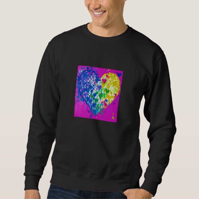 Valentine's Day Love Heart Girlfriend Fiancée Wife Sweatshirt (Front)