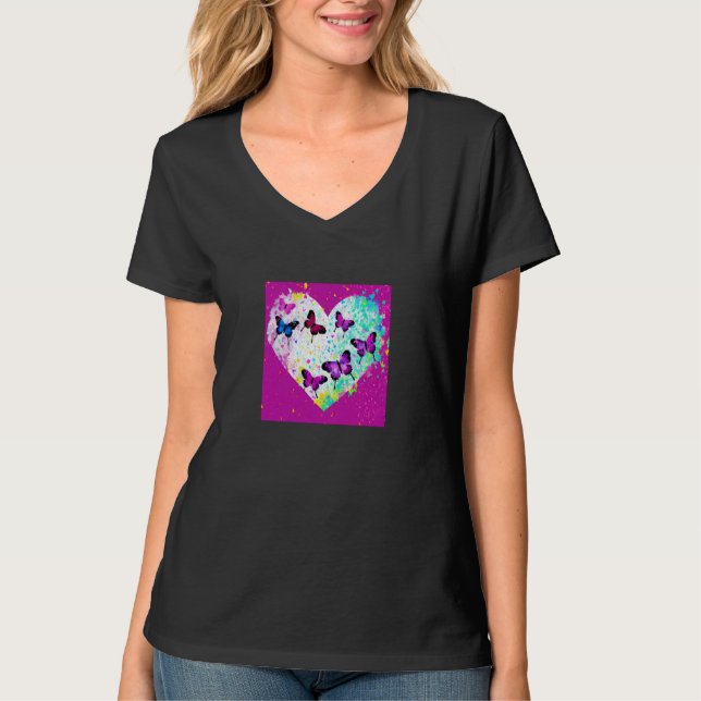 Valentine's Day Love Heart Girlfriend Fiancée Wife T-Shirt (Front)