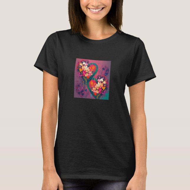 Valentine's Day Love Heart Girlfriend Fiancée Wife T-Shirt (Front)