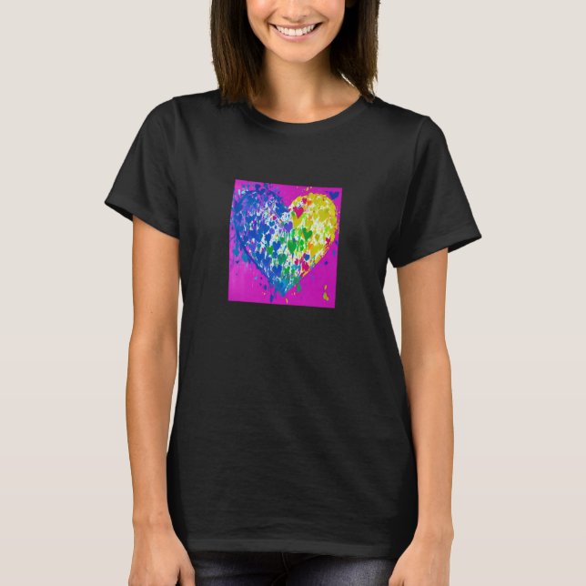 Valentine's Day Love Heart Girlfriend Fiancée Wife T-Shirt (Front)