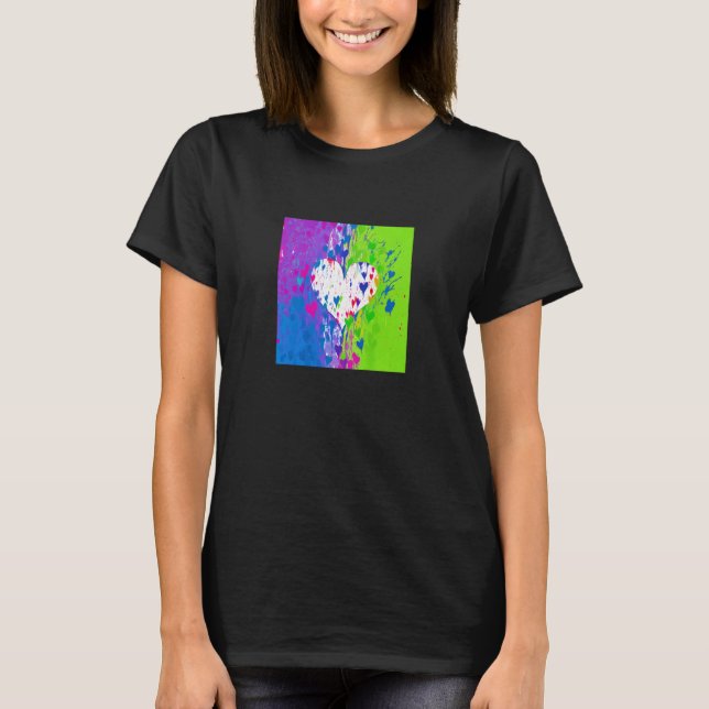 Valentine's Day Love Heart Girlfriend Fiancée Wife T-Shirt (Front)