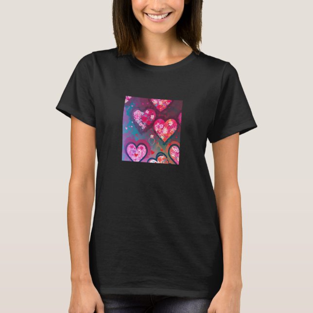 Valentine's Day Love Heart Girlfriend Fiancée Wife T-Shirt (Front)