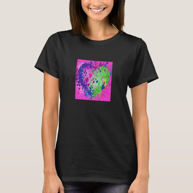 Valentine's Day Love Heart Girlfriend Fiancée Wife T-Shirt (Front)