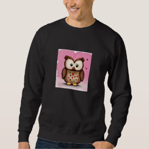 Valentine's Day Love Heart Owl Teddy Girlfriend Fi Sweatshirt
